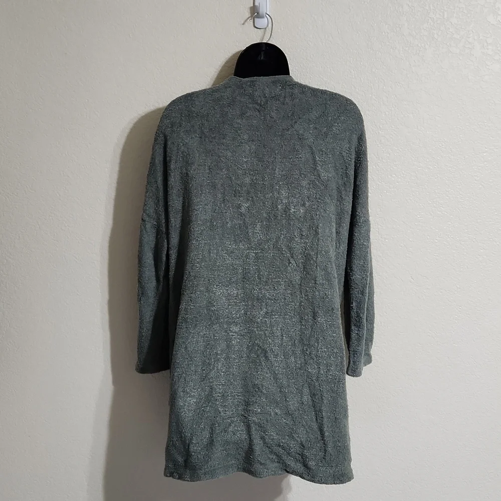 Z SUPPLY FEATHER KNIT CARDIGAN GREEN OPEN CARDIGAN POCKETS Size SMALL - Picture 5 of 9